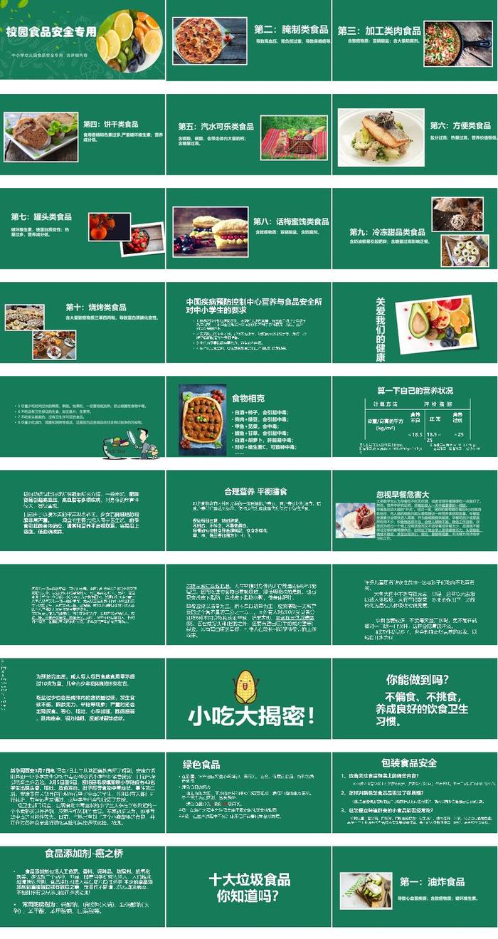 食品安全教育PPT模板 - PNG派