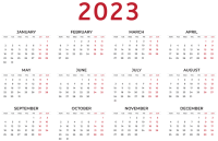 2023年日历 - PNG派