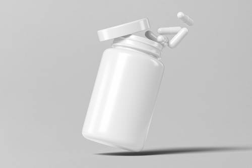 胶囊药丸包装瓶PS样机模板 - PNG派