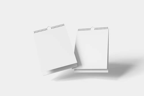 小型翻页日历挂历PS样机模板 - PNG派