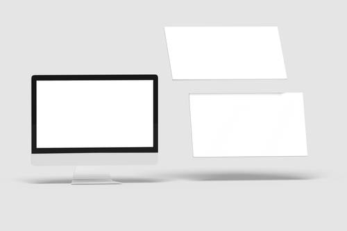 MAC一体机屏幕展示PS样机模板 - PNG派