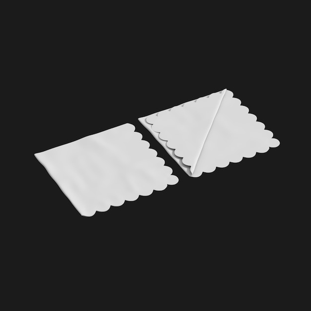 模切餐巾纸3D模型 - PNG派