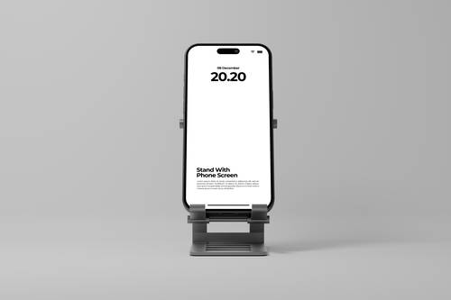 手机支架展示效果PS样机模板 - PNG派