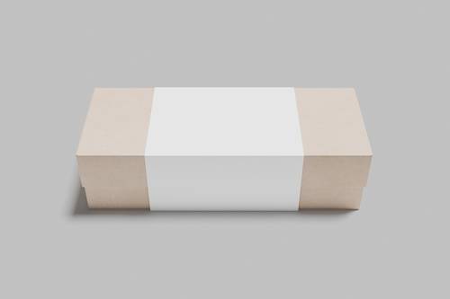 长方形带盒套礼品包装盒PS样机模板 - PNG派