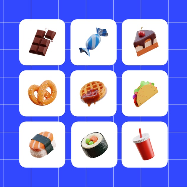 快餐美食3D图标资源包 - PNG派