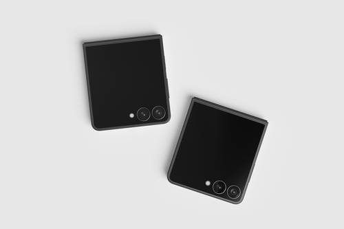 三星Galaxy Flip 7折叠屏手机PS样机模板 - PNG派