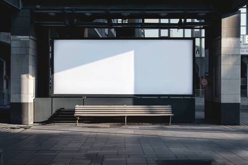 户外大型广告牌PS样机模板 - PNG派