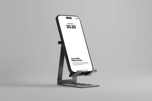 手机支架展示效果PS样机模板 - PNG派