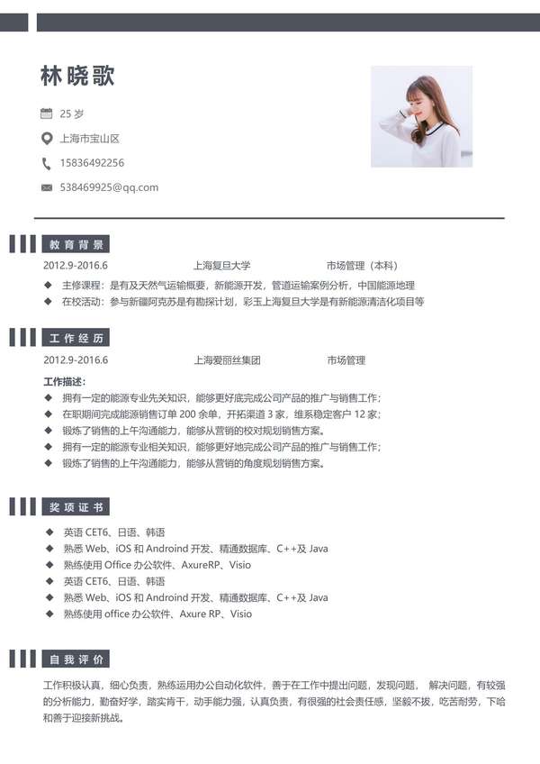 上海复旦大学word简历模板免费下载 - PNG派