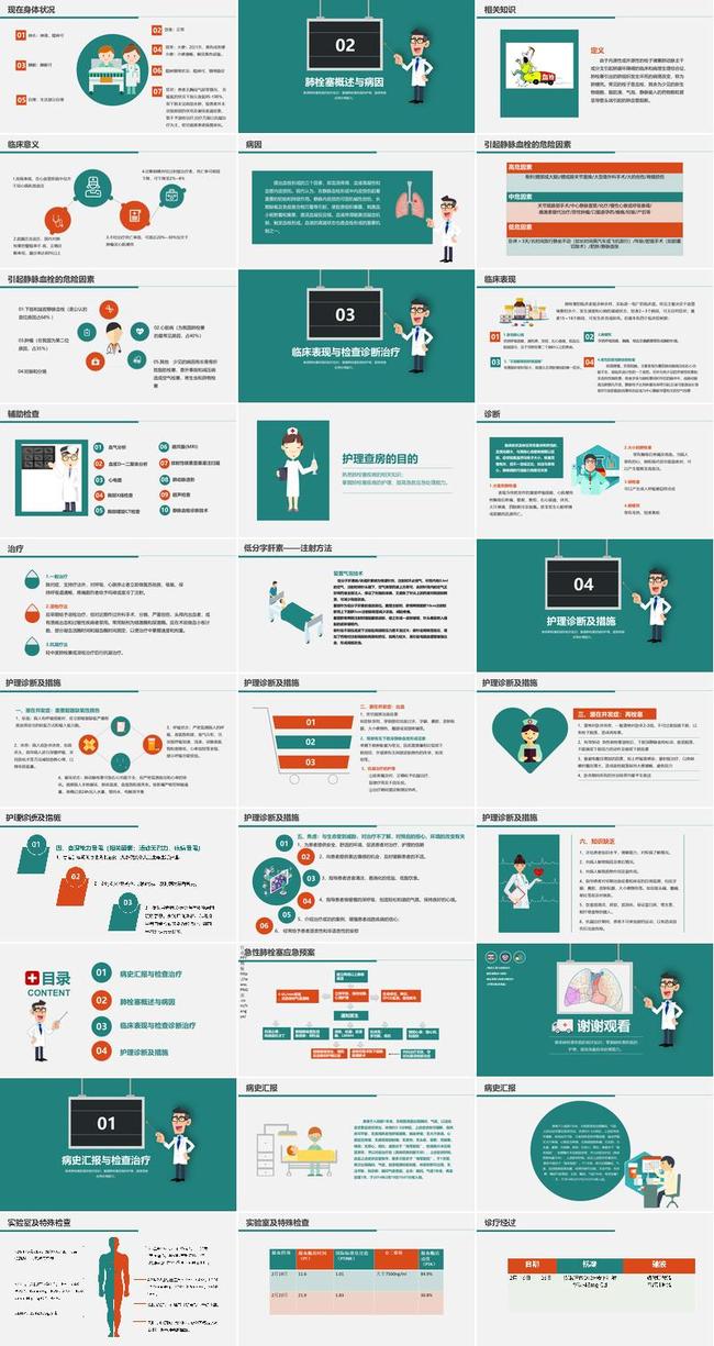 护理业务查房PPT模板 - PNG派