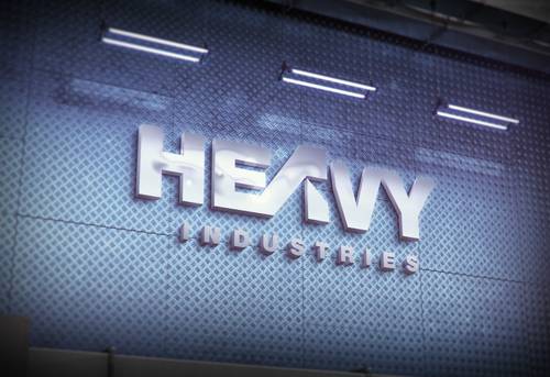 3D立体LOGO墙面展示PS样机模板 - PNG派