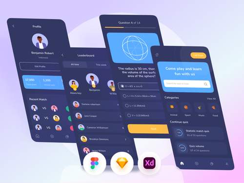 Trivia Quiz移动应用程序 - PNG派