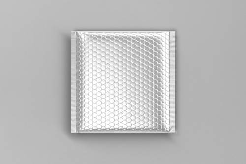 方形快递金属气泡包装袋PS样机模板 - PNG派