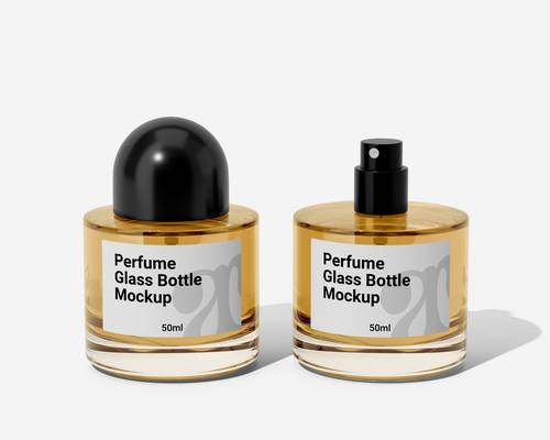 香水玻璃瓶PS样机模板 - PNG派