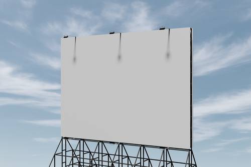 户外大型广告牌PS样机模板 - PNG派