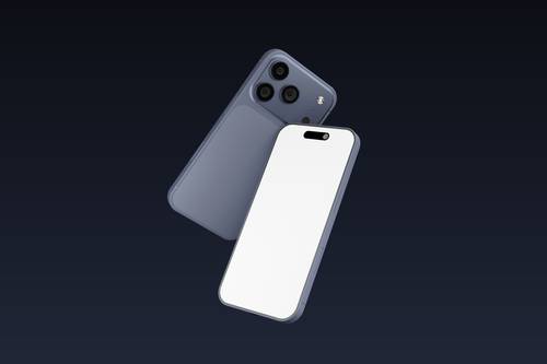 iphone 17 pro手机PS样机模板 - PNG派