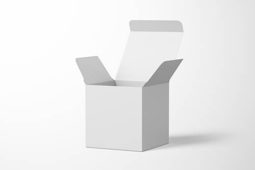 正方形包装盒PS样机模板 - PNG派