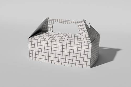 手提式食品包装盒PS样机模板 - PNG派