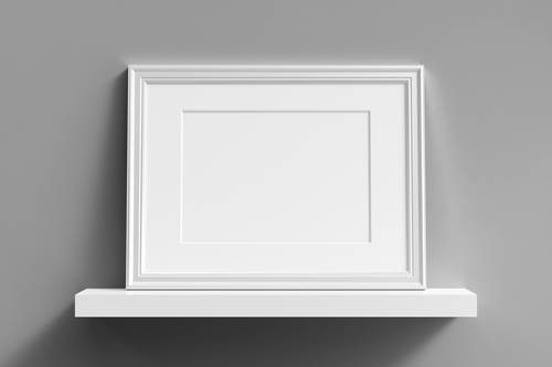 证书奖状装饰画框PS样机模板 - PNG派