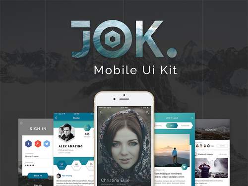 Jok移动用户界面套件UI素材 - PNG派