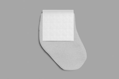 袜子标签折叠效果PS样机模板 - PNG派