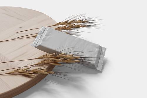 条形袋巧克力零食独立包装PS样机模板 - PNG派