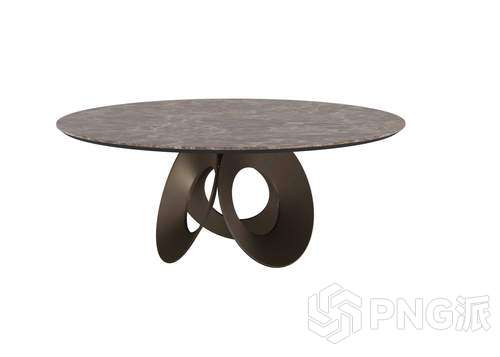 环形底圆餐桌3D模型 - PNG派