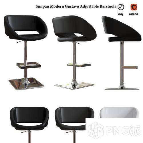 简约单椅3D模型 - PNG派