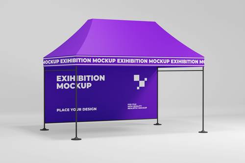 展会帐篷活动遮阳篷PS样机模板 - PNG派
