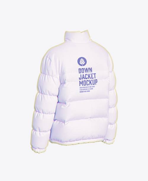 短款羽绒服PS样机模板 - PNG派