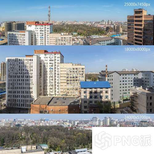 城市建筑群鸟瞰场景3D模型 - PNG派