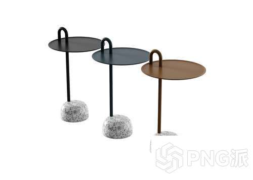 毛球装饰挂钩式边几组合3D模型 - PNG派