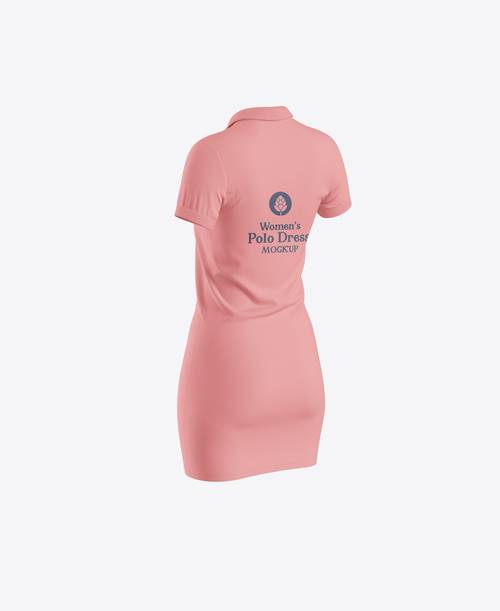Polo领连衣裙PS样机模板 - PNG派