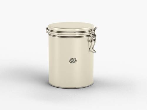 茶叶品牌不锈钢茶叶桶PS样机模板 - PNG派