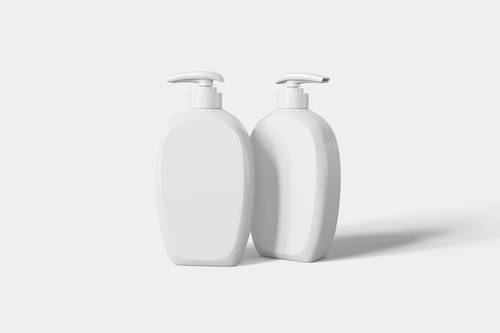 按压式洗护用品瓶包装PS样机模板 - PNG派