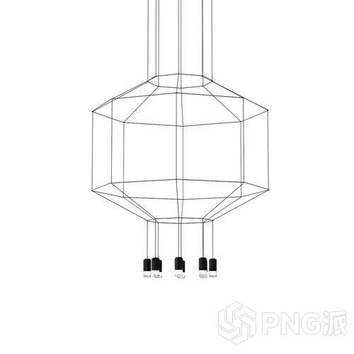 现代吊灯3D模型 - PNG派