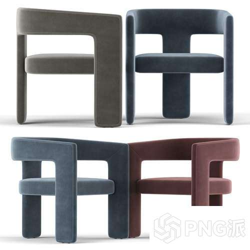 极简单椅3D模型 - PNG派