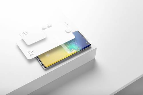 安卓手机界面突出悬浮展示PS样机模板 - PNG派