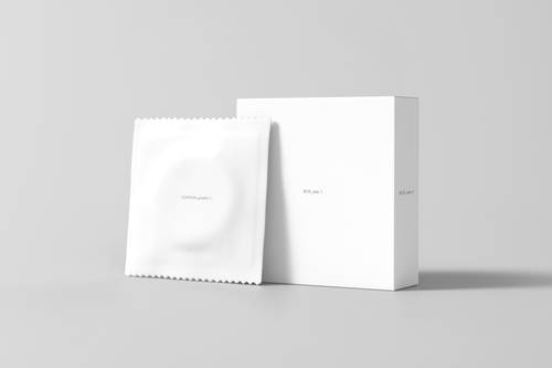 避孕套铝塑包装袋包装盒PS样机模板 - PNG派