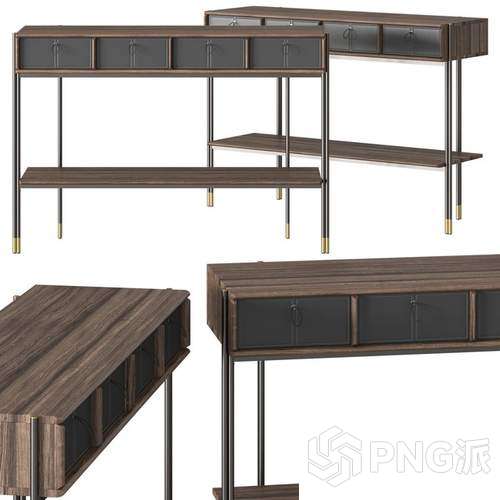办公桌电脑椅书桌3D模型 - PNG派
