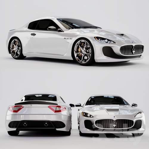 玛莎拉蒂MC20白色跑车3D模型 - PNG派