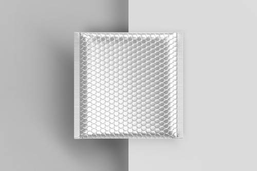 方形快递金属气泡包装袋PS样机模板 - PNG派