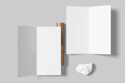 双折页PS样机模板 - PNG派