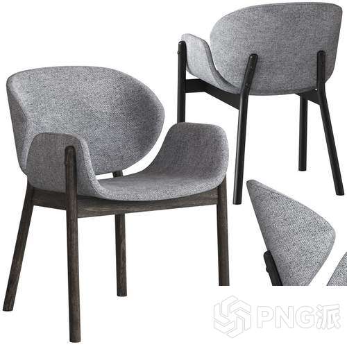 欧式单椅3D模型 - PNG派