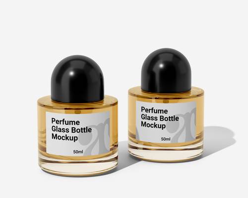 香水玻璃瓶PS样机模板 - PNG派