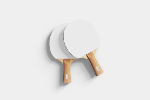 乒乓球拍PS样机模板 - PNG派