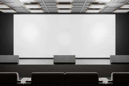电影院放映厅发布会LED大屏幕PS样机模板 - PNG派