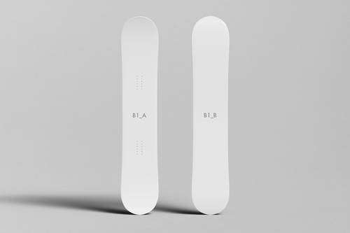 滑雪板设计PS样机模板 - PNG派