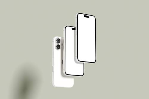 iPhone 16 Pro Max手机PS样机模板 - PNG派