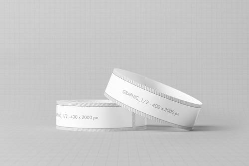 手腕带纸环PS样机模板 - PNG派